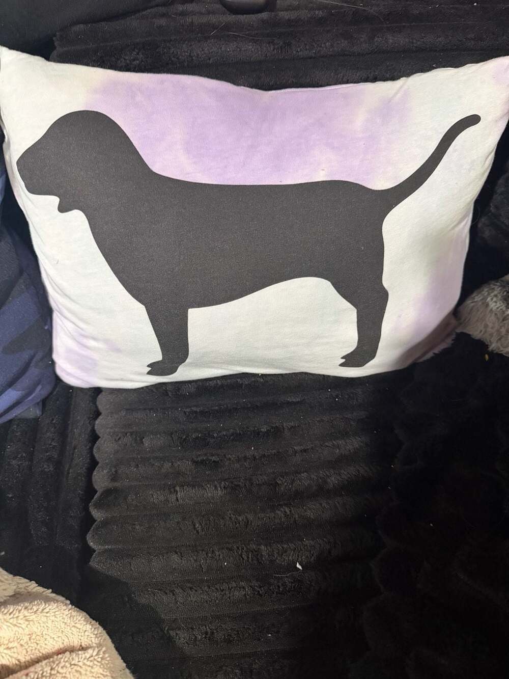 Victoria's Secret PINK Tie-Dye Dog Logo Throw Pillow
